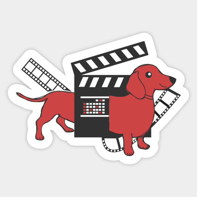 dog movie scene mascot Sticker by asepsarifudin09